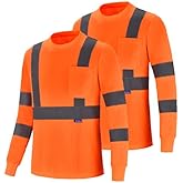 AK A-KSAFETY High Visibility Reflective Breathable Construction Work Safety Shirt - Long Sleeve Hi Vis Shirt