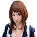 JoneTing Brown Wigs for Hero Wig Short Bob Wavy Wigs Brown Cosplay Wig for Japanese Anime