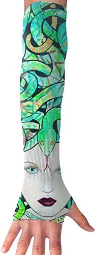 Snakes Girl Anti-uv Sun Protection Driving Fingerless Breathable Arm Cover Sleeves Gloves