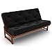 Nirvana Futons Extra Thick Premium 10-Inch Queen Futon Mattress, Black Twill - Made in USA
