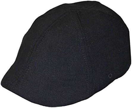 Plain Duckbill Ivy Newsboy Driving Cap (Black)