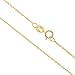 Beauniq 14k Yellow, White or Rose Gold Italian 0.90 Millimeters Very Thin Delicate Rope Chain Necklace