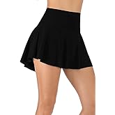 Micosuza Women's High Waisted Pleated Swim Skirted Bottoms Bikini Tankini Bottoms with Panty