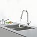 GAINWELL High Arch Kitchen Sink Faucet with Pull Out Sprayer Solid Brass Chrome