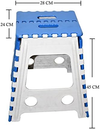 Maa Bhagwati Foldable Step Stool for Kids & Adults, Kitchen Garden Bathroom Stepping Stool (Color : Red+White)