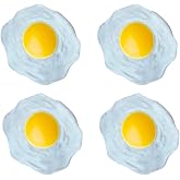STOBOK Artificial Fried Egg Toy, 4pcs Fake Fried Egg Poached Egg Simulation Poached Egg Novelty Squeeze Toys for Kids Children, Eggs Simulation Toy Food Simulation Toys