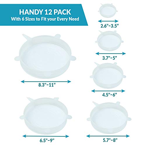 1 Silicone+Stretch+Lids+12+Pack+Stretchable