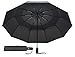 tatji Windproof Compact Travel Umbrella- Reinforced Double Canopy, Auto Open/Close, 10 ribs, 210T Teflon Fabric
