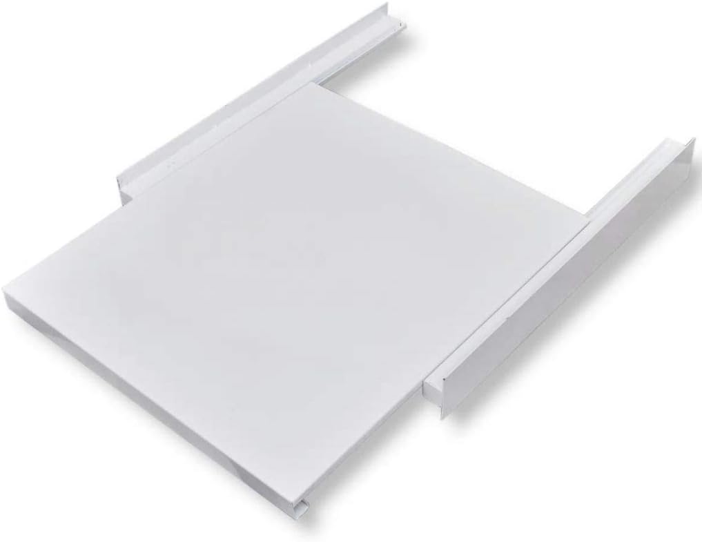 Wakects Universal Overlay Kit for Washing Machine and Dryer, Washing Machine Stand with Removable Shelf, White