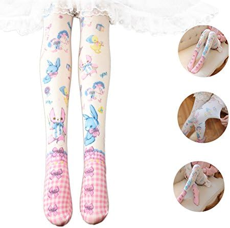 Pantyhose for Women Girls BLESSI Ladies Hosiery Tights with Velvet Rabbit Pattern(M, 1 Pack)