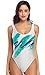 MIAIULIA Women's Retro 80s/90s Inspired High Cut Low Back Padding One Piece Swimwear Bathing Suits Jazz Medium