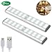 Motion Sensor Cabinet Light,Under Counter Closet Lighting, Wireless USB Rechargeable Kitchen 20 LED Lights,Battery Powered Operated Light, Stick On Lights for Wardrobe,Closets,Cabinet,Cupboard 2Pack