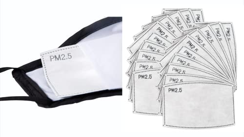 Mask Filters Face mask Filters Cloth Face Masks Reusable Face Mask Pocket Filter Activated Carbon Filters 5 Layers Replaceable Filters (Off-White, 50pcs)