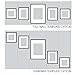 Gallery Perfect 5 Piece Black Wood Photo Frame Gallery Wall Kit with Decorative Art Prints & Hanging Template