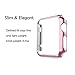 ICE FROG iWatch Series 1 Case, Electroplate Metal Plated PC Slim Hard Protective Bumper HD Screen Protector Full Coverage Case Cover Shell for Apple Watch 38mm - Rose Gold