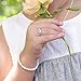 Sterling Silver January CZ Simulated Birthstone Baby Ring with Heart