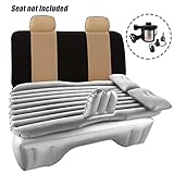 Car Air Mattress Travel Inflatable Back Seat Air Bed Cushion with Auto Pump and Two Pillows, Portable Camping Vacation Rest Sleeping Pad Fits Universal SUV Truck Minivan Separable Extended Couch