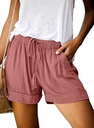 Dokotoo Womens Comfy Drawstring Casual Elastic Waist Pocketed Shorts 1 Dokotoo Womens Comfy Drawstring Casual Elastic Waist Pocketed Shorts