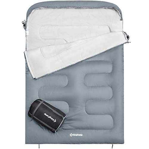 KingCamp XL Double Sleeping Bag Envelope 2 Person Queen Size 4 Season