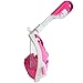 HELLOYEE Full Face Snorkel Mask for Adults Kids Panoramic View Snorkeling Mask Free Breathing Anti-Fog Anti-Leak Design with Detachable Camera Mount (Pink, XS)