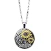856store New Vintage Sunflower You Are My Sunshine Cabochon Glass Chain Necklace Jewelry - Silver