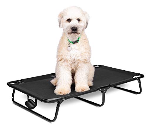 BIRDROCK HOME Elevated Dog Bed Cot – 42 x 24″ – Medium to Large Dogs – Folding Pet Furniture – Lightweight & Portable – Easy Setup- Cool Breathable Mesh – Indoor or Outdoor Use