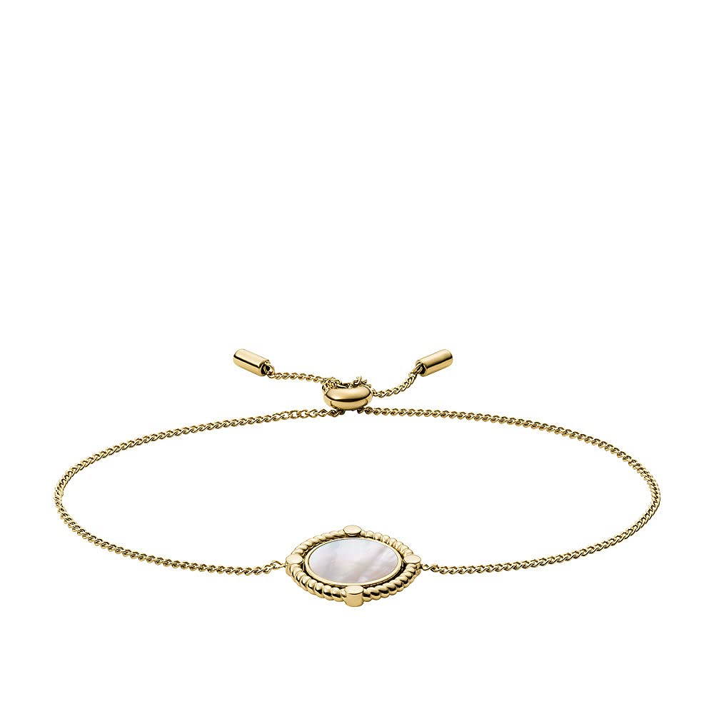 Fossil Bracelet for Women Val, Length: 216mm Gold Stainless Steel Bracelet, JF03799710