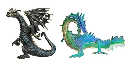 Safari Ltd Ghost Dragon and Safari Ltd Sea Dragon bundled by Maven Gifts