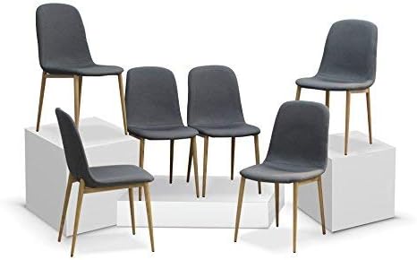 Lot De 6 Chaises Scandinaves De Salle à Manger Cuisine Salon