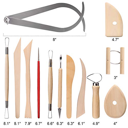 Pottery Clay Tools,13 Piece DIY Sculpting Set Ceramics Polymer Clay kit