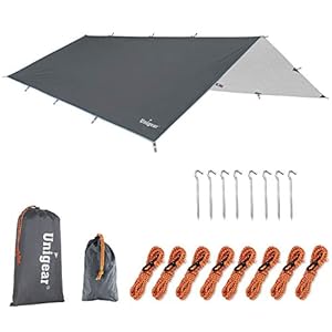 Unigear ユニジア 防水タープ キャンプ タープ テント 軽量 日除け 高耐水加工 紫外線カット