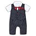 TNYKER Baby Boy Suit, Baby Boy Tuxedo，Toddler Short Sleeve Rompers Infant Outfit with Bow Tie