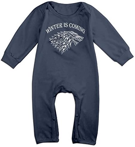 Wolf Winter Is Coming Baby Onesie Bodysuit Newborn Romper Navy 18 Months