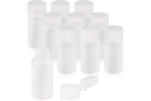 USRommaner 15 Pack 1oz Plastic Squeeze Bottles,Empty Refillable Travel Bottles Tube with Flip Cap,Sample Vial Container for Gel Makeup Lotion,Creams,Toiletries