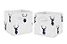 Navy Blue Deer Foldable Fabric Storage Cube Bins Boxes Organizer Toys Kids Baby Childrens for Woodland Deer Stag Collection by Sweet Jojo Designs - Set of 2