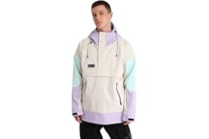 SEARIPE Womens Ski Jacket Mens Snow Jacket Waterproof Winter Snow Coat Couples Pullover Snowboard Hooded