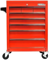Hilka Tools G301T8BBS 8 Drawer Heavy Duty Trolley Red Steel Ball Bearing Slides view 4