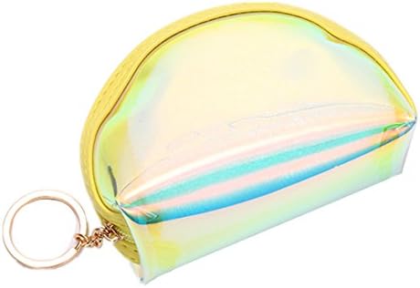 Holographic Cute Coin Purse and Wallet for Girls Jelly Shells Card HandBag Makeup Bag Small