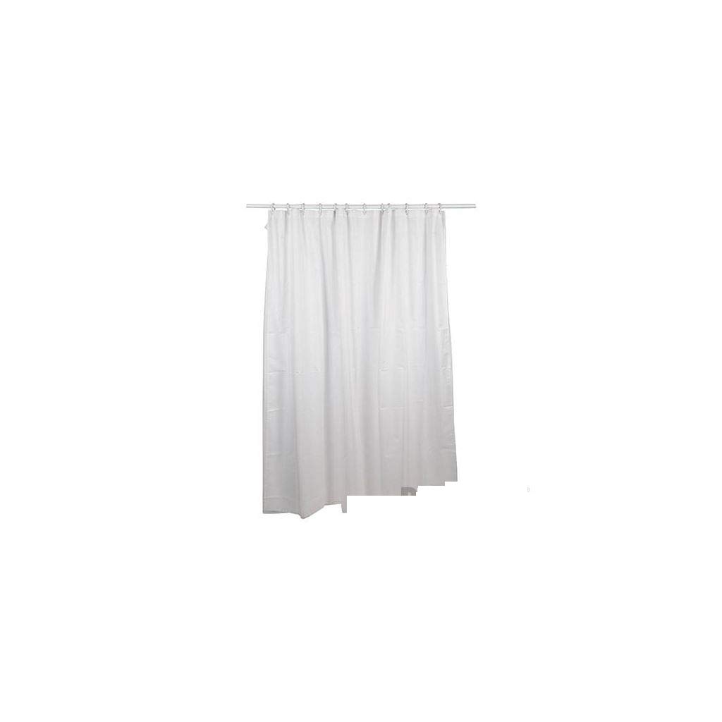 Plumbob 611019 White Polyester Shower Curtain