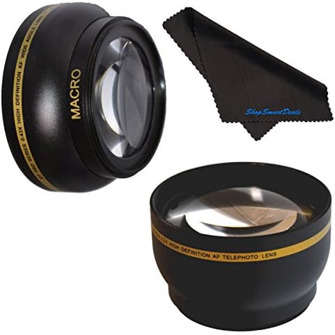 58mm HD 2.2x Telephoto &amp; .43x Wide Angle Lens Bundle for Canon EF 70-300mm f/4.5-5.6 DO IS USM 2.2x 58mm Wide Angle Lens, 58mm Telephoto Lens, 58mm Lens, 58mm Lens Kit