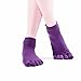 Pseudois Pack of 5 Non Slip Skid Yoga Pilates Socks Five Toe Separator Socks with Grips Cotton for Women Multi Pack