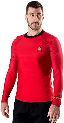 Star Trek Classic Uniform Rash Guard- Red (Large)
