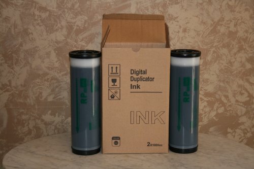 2 Riso Compatible S-4386 HD Black Ink Tubes, for Risograph RP3700, and RP3790 Duplicators