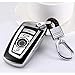 TurningMax Keyless Entry Remote Cases Key Fob Cover with Keychain Full Protection Soft TPU Holder Shell for BMW 1 3 4 5 6 7 Series and X3 X4 M2 M3 M4 M5 M6 – Silver