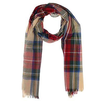 Accessories First Lightweight Womens Polyester Woven Tartan Plaid Scarf Accessories First Lightweight Womens Polyester Woven Tartan Plaid Scarf