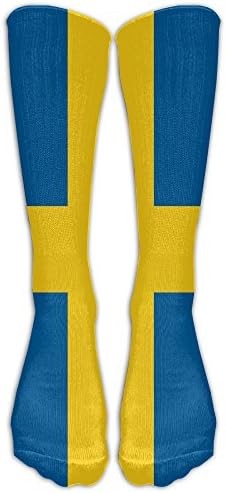 Sweden Flag Crew Sock Long Socks Sports Socks For Travel Leisure For Women And Men - Best Travel &amp; Flight Socks - Running &amp; Fitness.