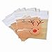 Souarts Christmas Self Adhesive Cookie Bakery Biscuit Candy Bag Lost Elk Roasting Gift Treat Pack of 50pcs