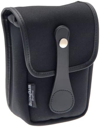 Billingham Avea 5 Black Canvas Pouch with Black Leather Trim, Black With Black Leather Trim
