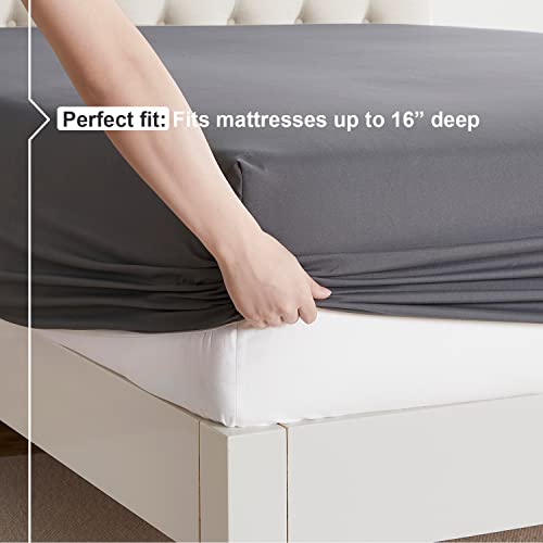 Nestl Full XL Sheets Sets 4 Piece Full XL Size Sheets, Double Brushed