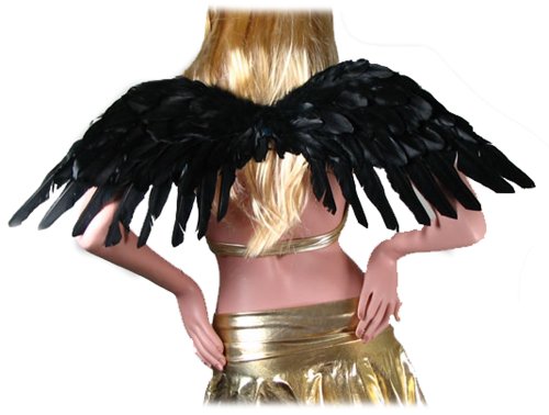 SACAS Large Black Feather Angel Wings for women, men, adults